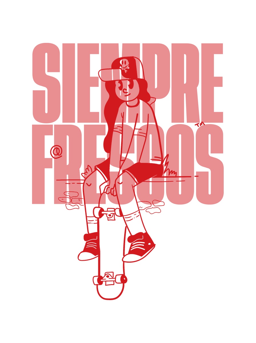 Diseño ilustración Skate Kid